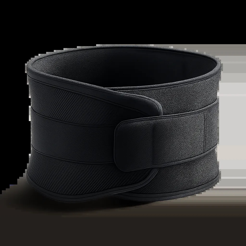 Visuel moderne d’une ceinture musculaire pensée pour le confort et la récupération après l’effort. L’image met en avant un usage premium, sobre et rassurant.